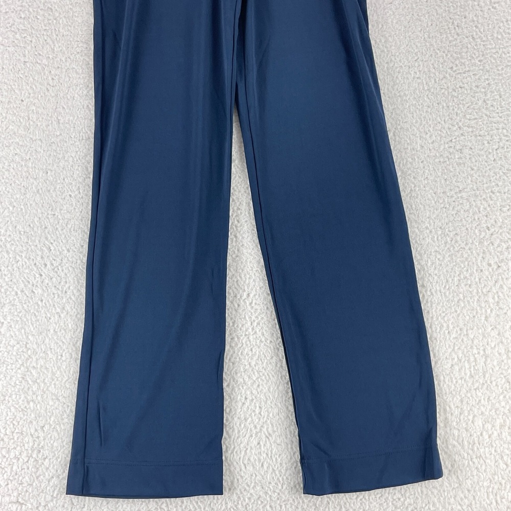 Lacoste Blue Straight Leg Pants Womens Mid-Rise Made in France Zip Up Size 6 - Picture 3 of 16